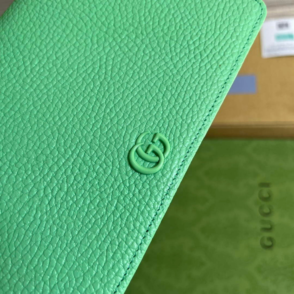 Gucci ‎497985 GG Marmont mini chain bag Green leather