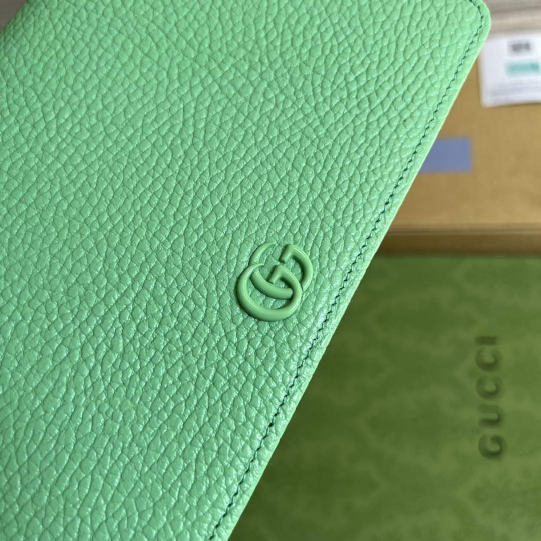 Gucci ‎497985 GG Marmont mini chain bag Green leather