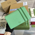 Gucci ‎497985 GG Marmont mini chain bag Green leather