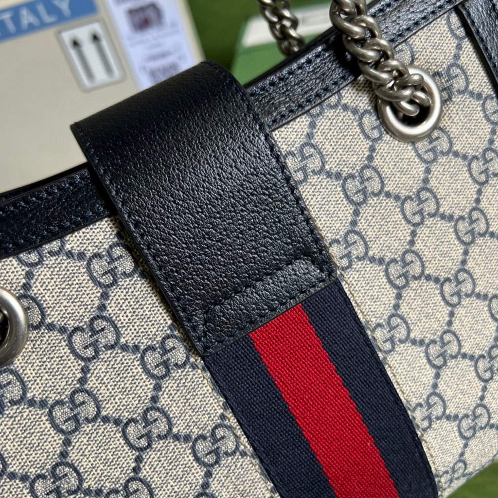 Gucci 498156 Padlock small GG shoulder bag Blue leather