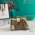 Gucci 498156 Padlock small GG shoulder bag White leather