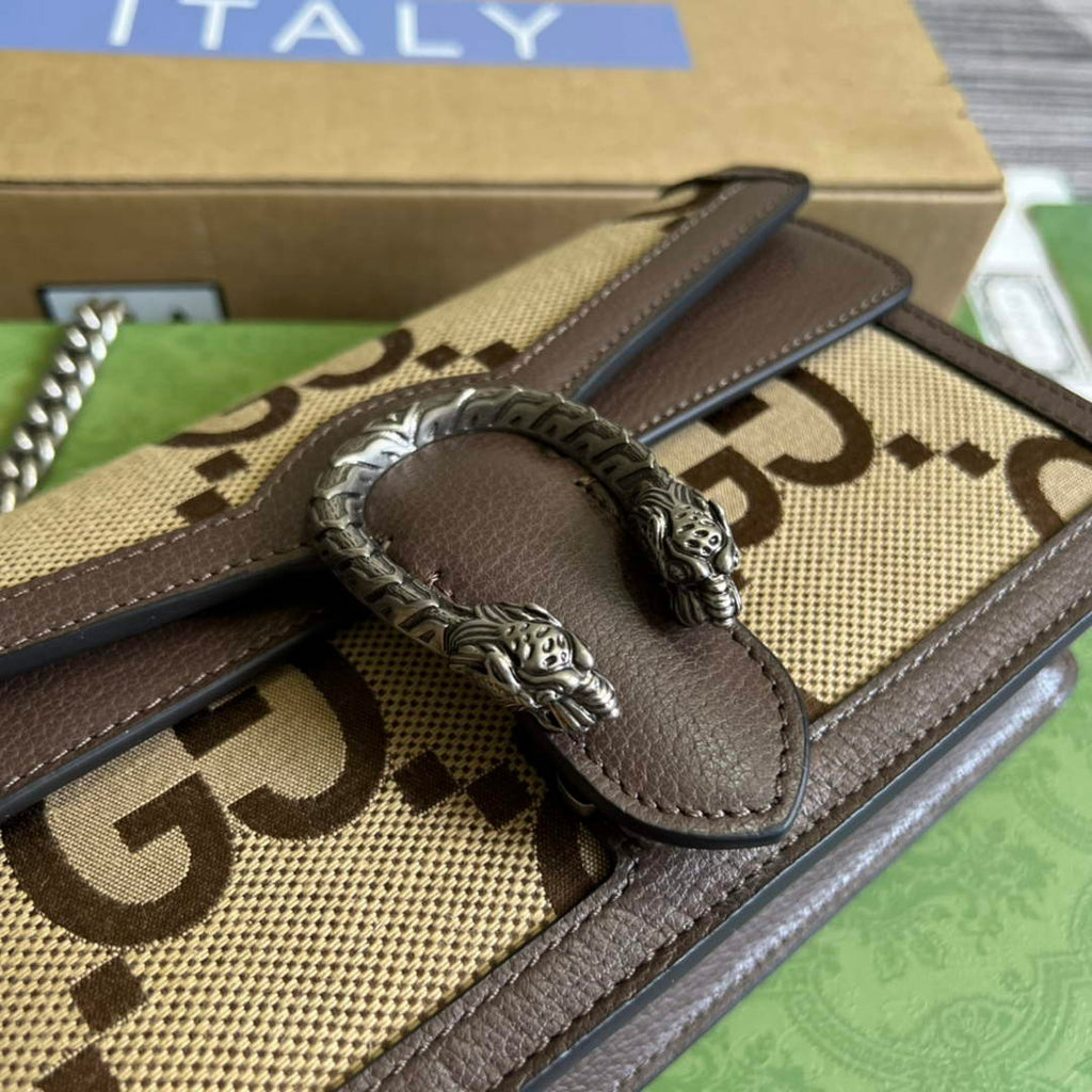 Gucci 499623 Dionysus GG small shoulder bag brown GG Supreme