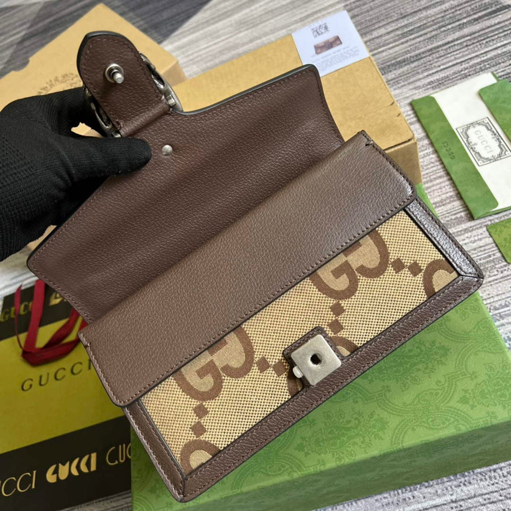 Gucci 499623 Dionysus GG small shoulder bag brown GG Supreme