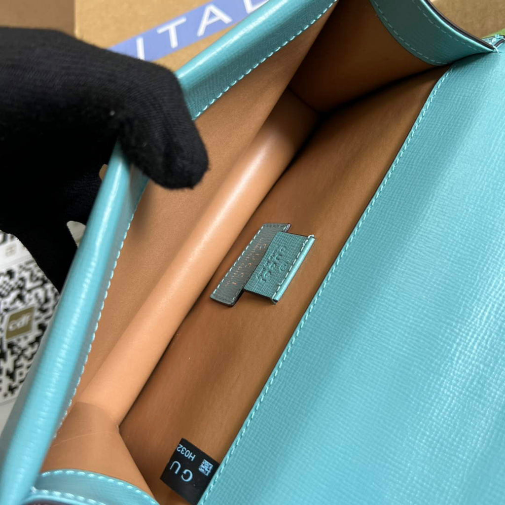 Gucci 499623 Dionysus GG small shoulder bag blue leather