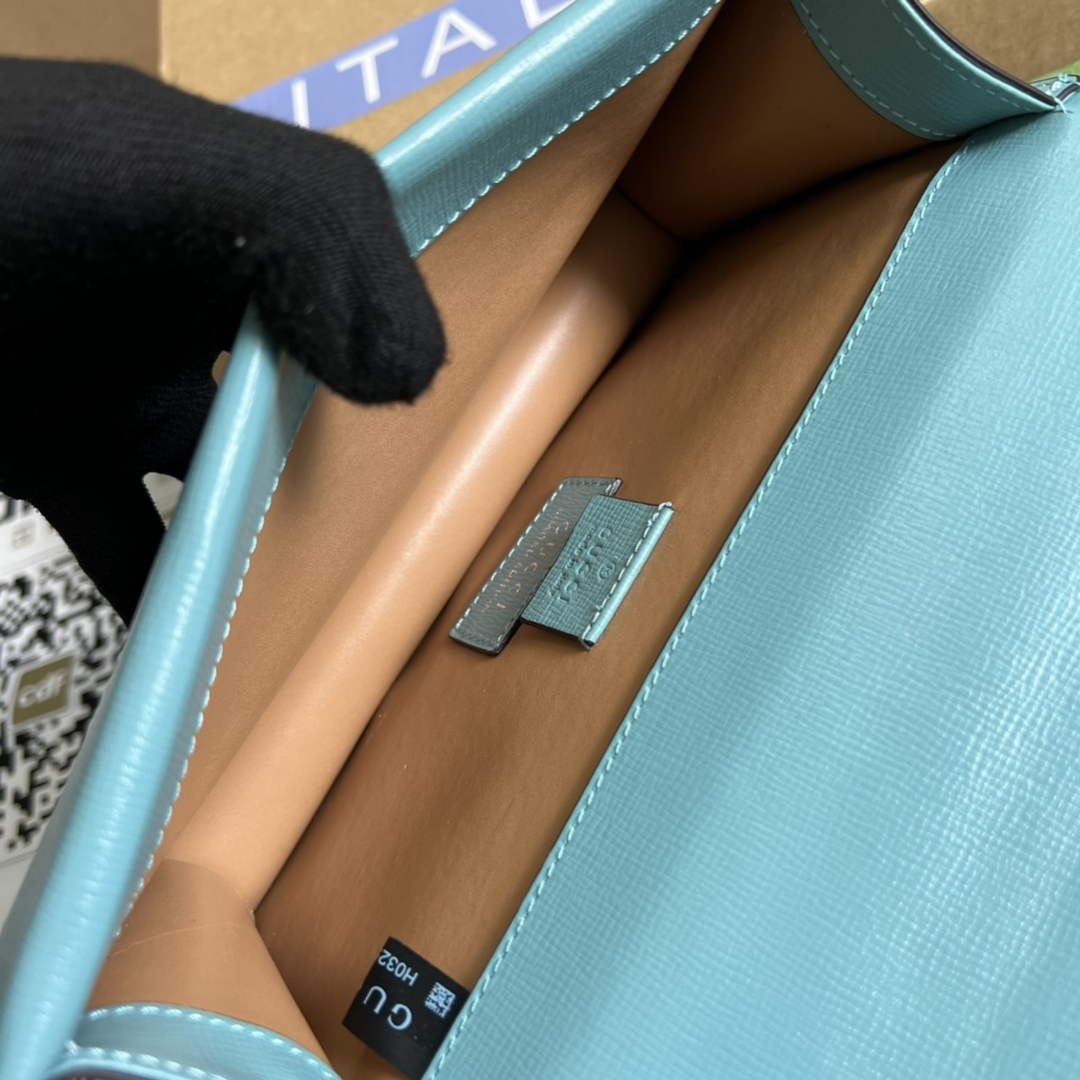 Gucci 499623 Dionysus GG small shoulder bag blue leather