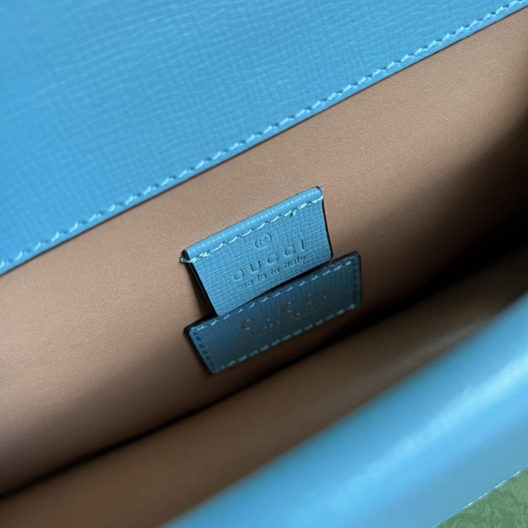 Gucci 499623 Dionysus GG small shoulder bag blue leather
