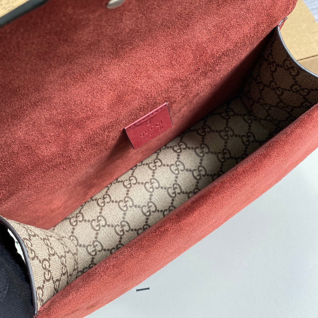 Gucci 499623 Dionysus GG small shoulder bag flower red Supreme