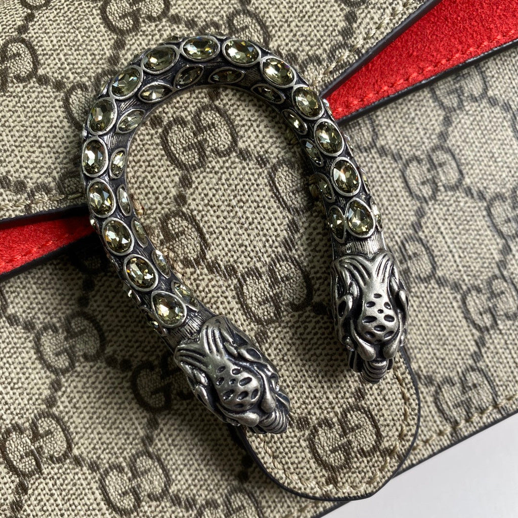 Gucci 499623 Dionysus GG small shoulder bag red Supreme