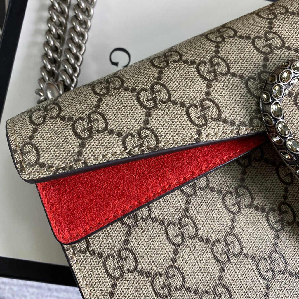 Gucci 499623 Dionysus GG small shoulder bag red Supreme
