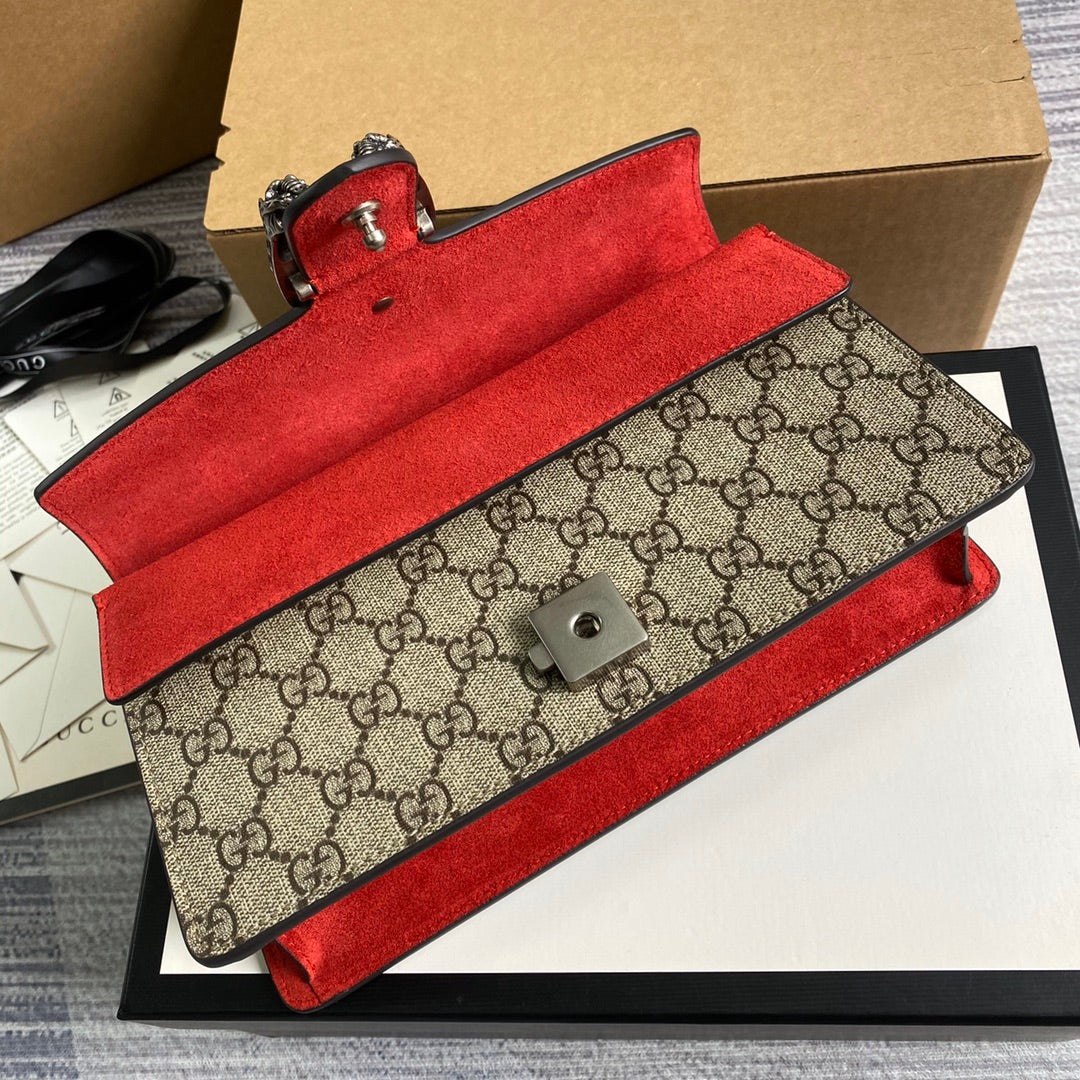 Gucci 499623 Dionysus GG small shoulder bag red Supreme