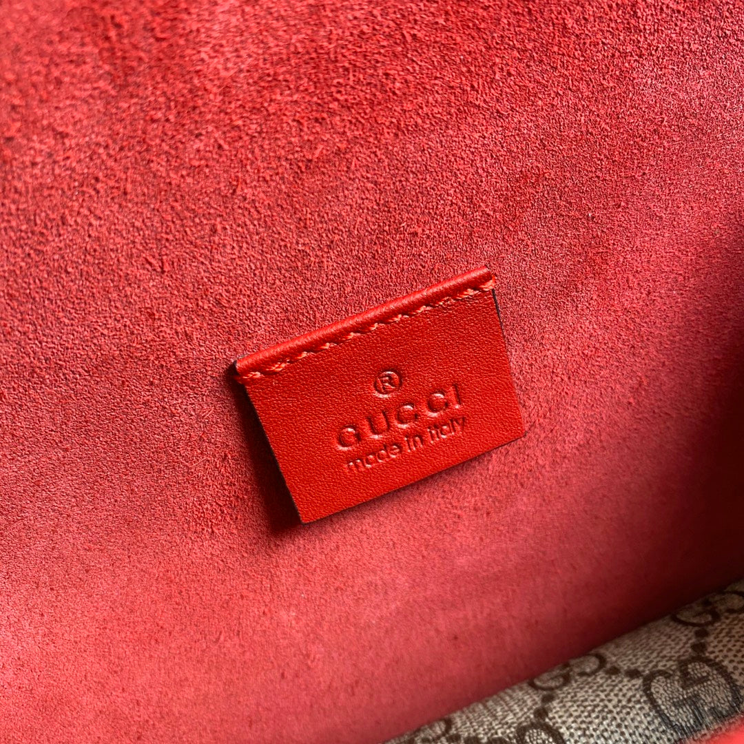 Gucci 499623 Dionysus GG small shoulder bag red Supreme