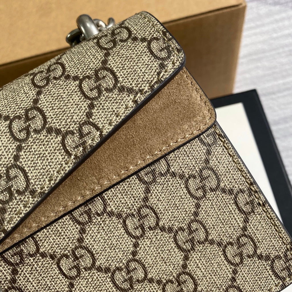 Gucci 499623 Dionysus GG small shoulder bag Beige Supreme