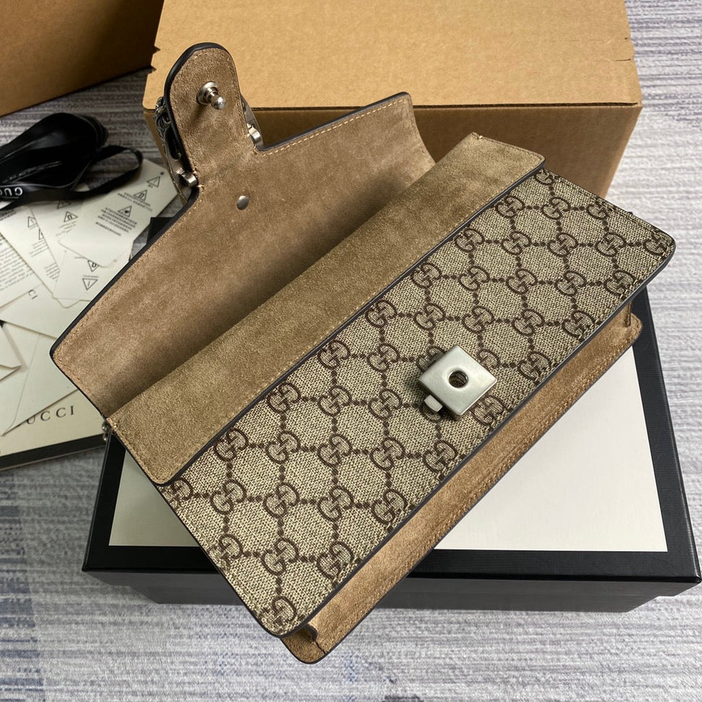 Gucci 499623 Dionysus GG small shoulder bag Beige Supreme