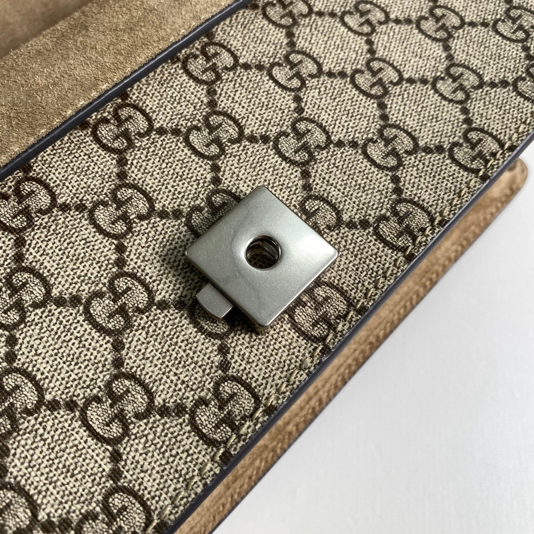 Gucci 499623 Dionysus GG small shoulder bag Beige Supreme