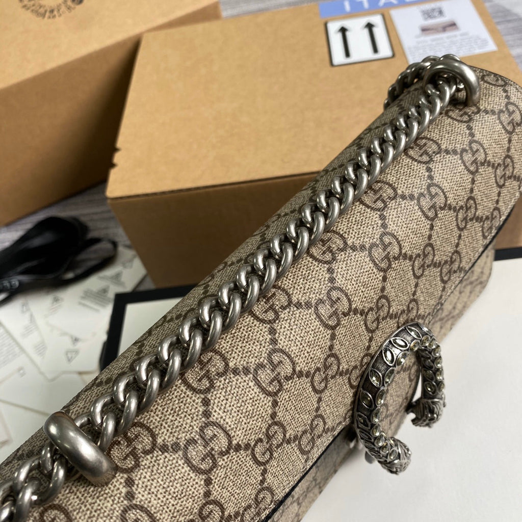 Gucci 499623 Dionysus GG small shoulder bag Black Supreme