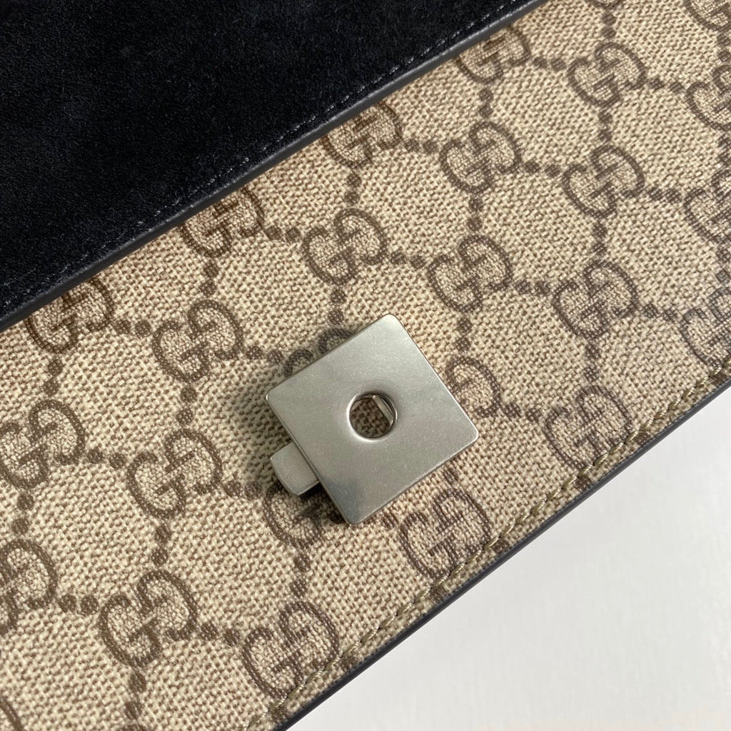Gucci 499623 Dionysus GG small shoulder bag Black Supreme