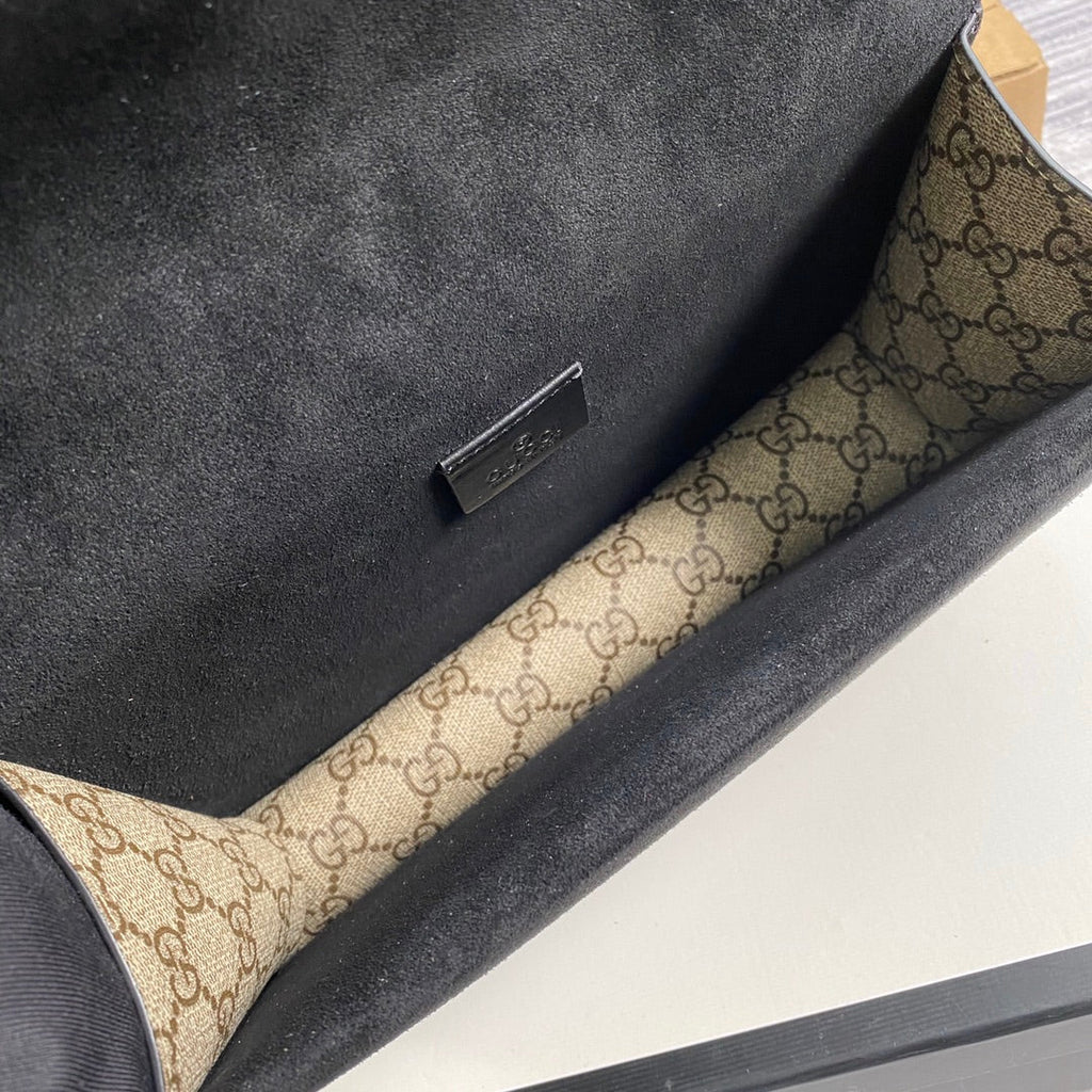 Gucci 499623 Dionysus GG small shoulder bag Black Supreme