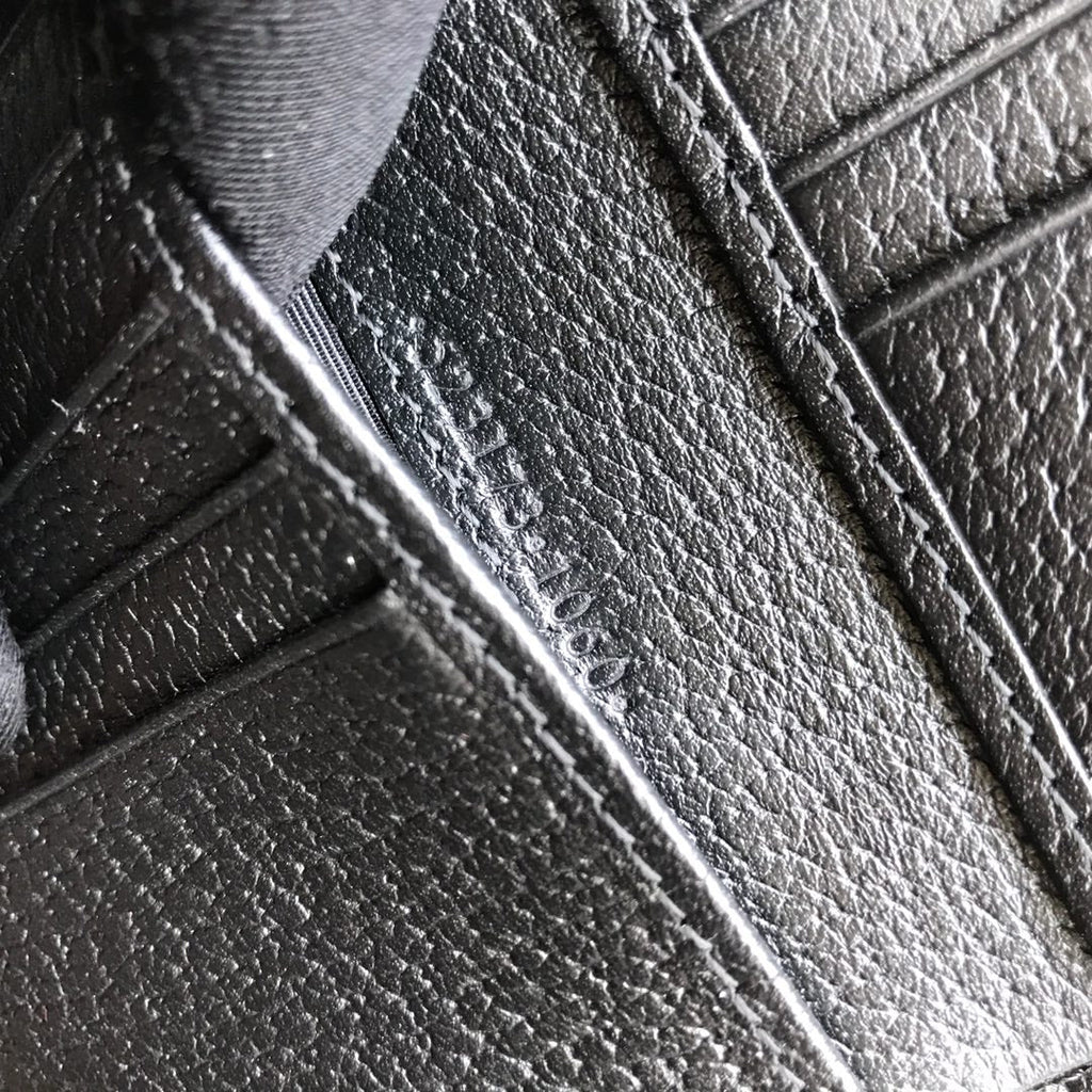 ‎Gucci 523173 Ophidia GG french flap wallet black leather
