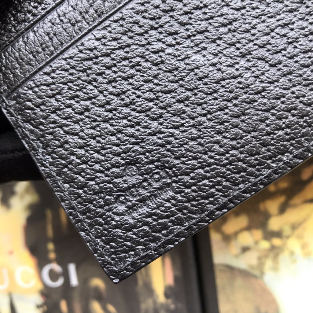 ‎Gucci 523173 Ophidia GG french flap wallet black leather