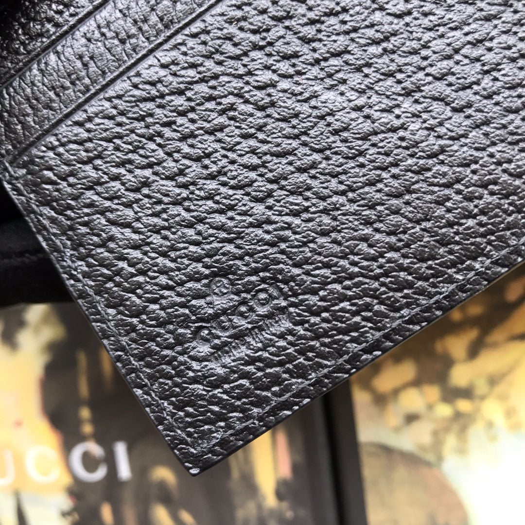 ‎Gucci 523173 Ophidia GG french flap wallet black leather