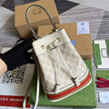 Gucci ‎‎‎550621 Ophidia small GG bucket bag beige leather