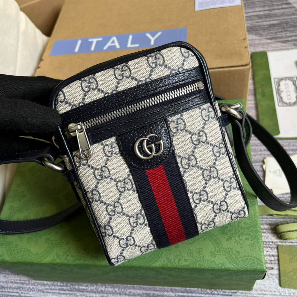 Gucci ‎598127 Ophidia GG shoulder bag Blue leather