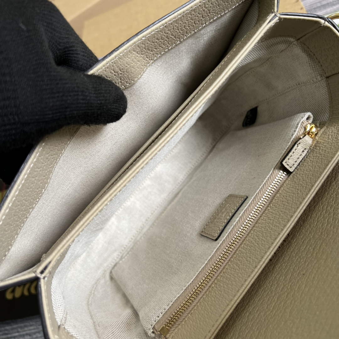 Gucci 602204 Horsebit 1955 shoulder bag beige with beige leather