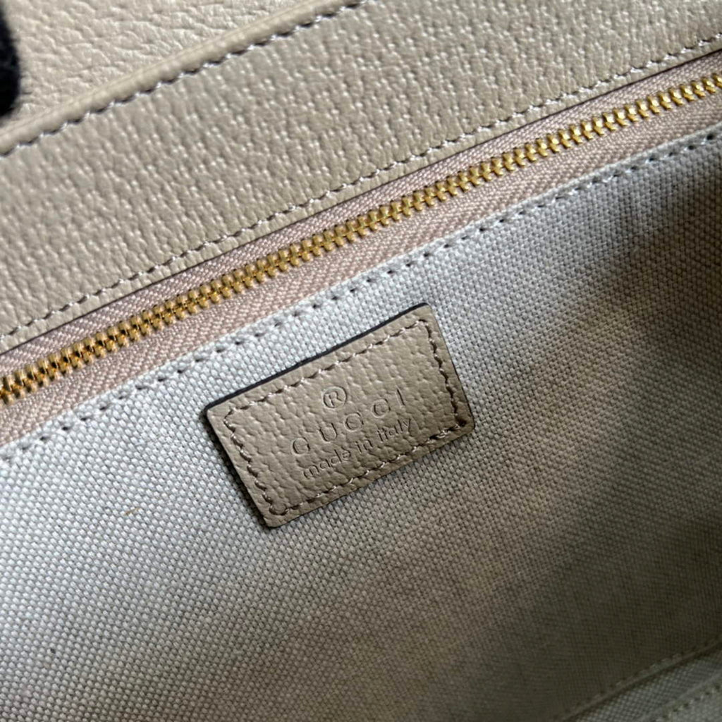 Gucci 602204 Horsebit 1955 shoulder bag beige with beige leather