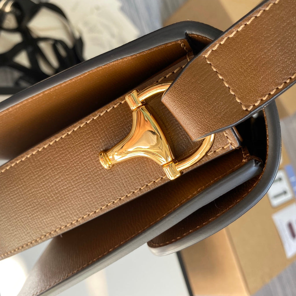Gucci 602204 Horsebit 1955 shoulder bag Brown leather