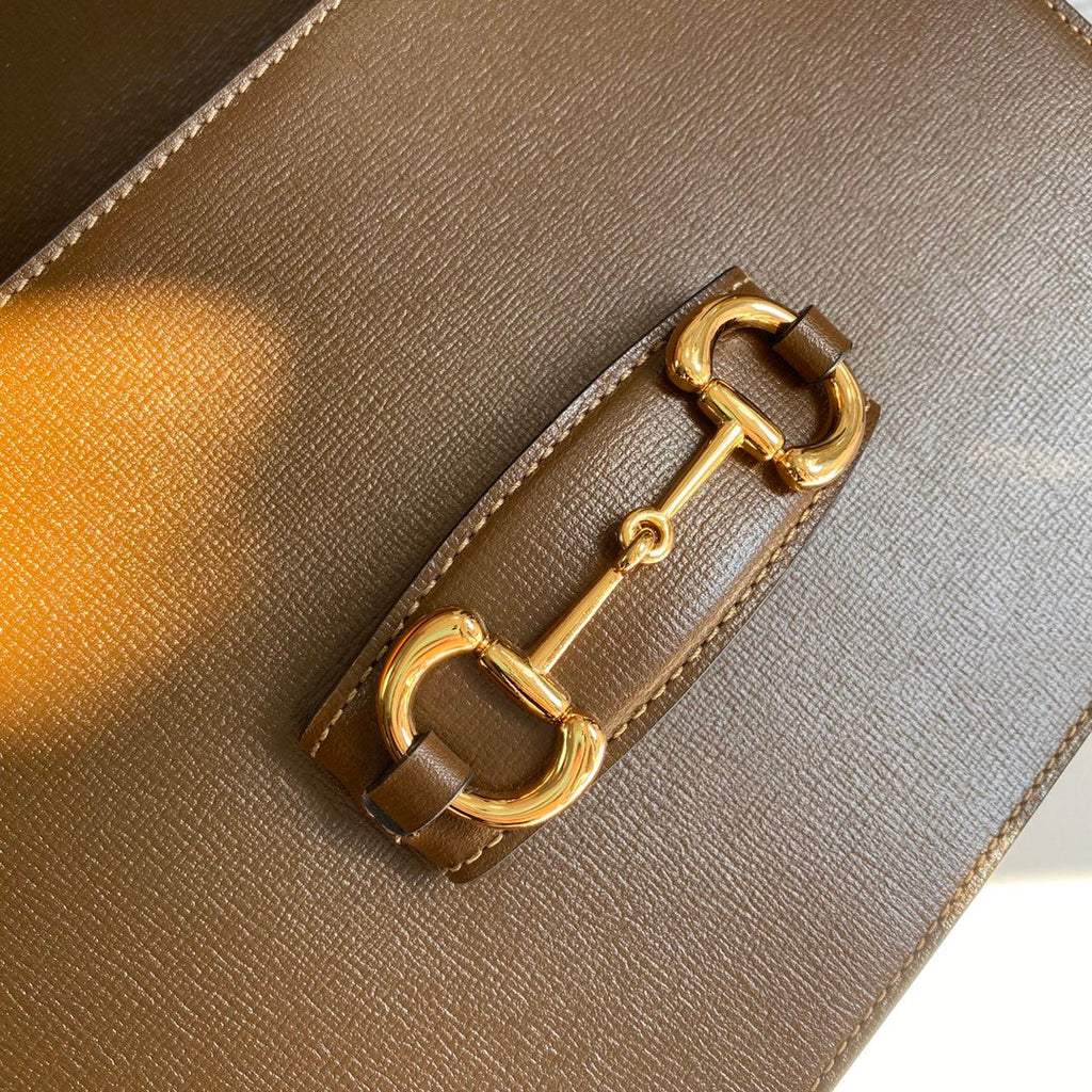 Gucci 602204 Horsebit 1955 shoulder bag Brown leather