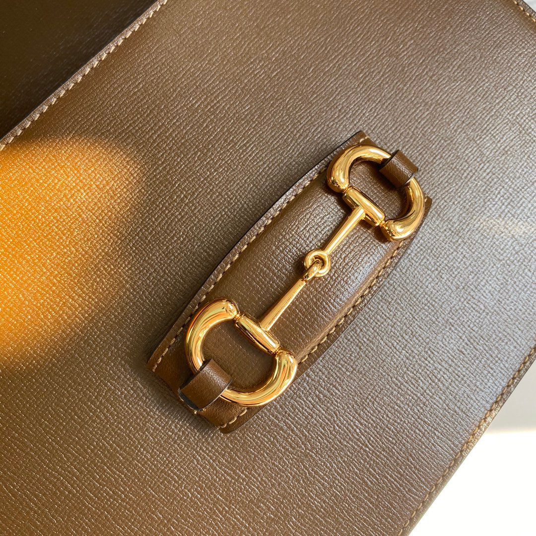 Gucci 602204 Horsebit 1955 shoulder bag Brown leather