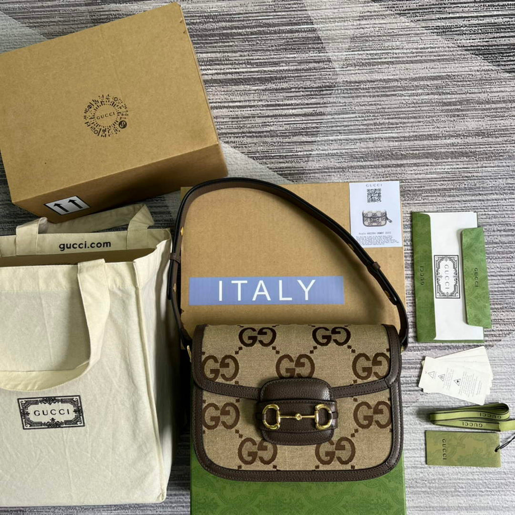 Gucci 602204 Horsebit 1955 shoulder bag brown with brown leather