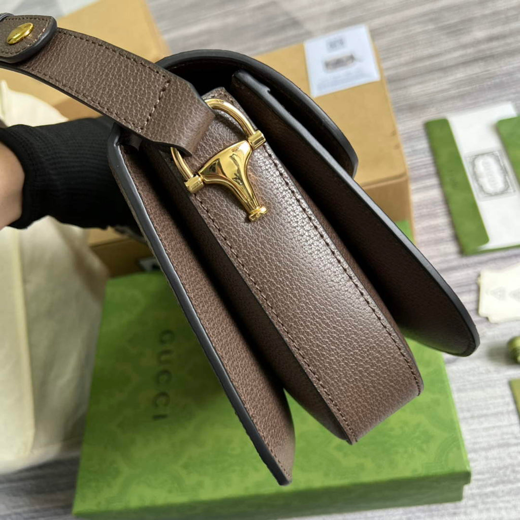 Gucci 602204 Horsebit 1955 shoulder bag brown with brown leather