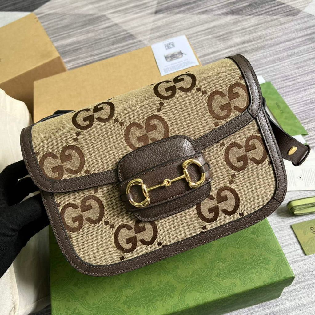 Gucci 602204 Horsebit 1955 shoulder bag brown with brown leather