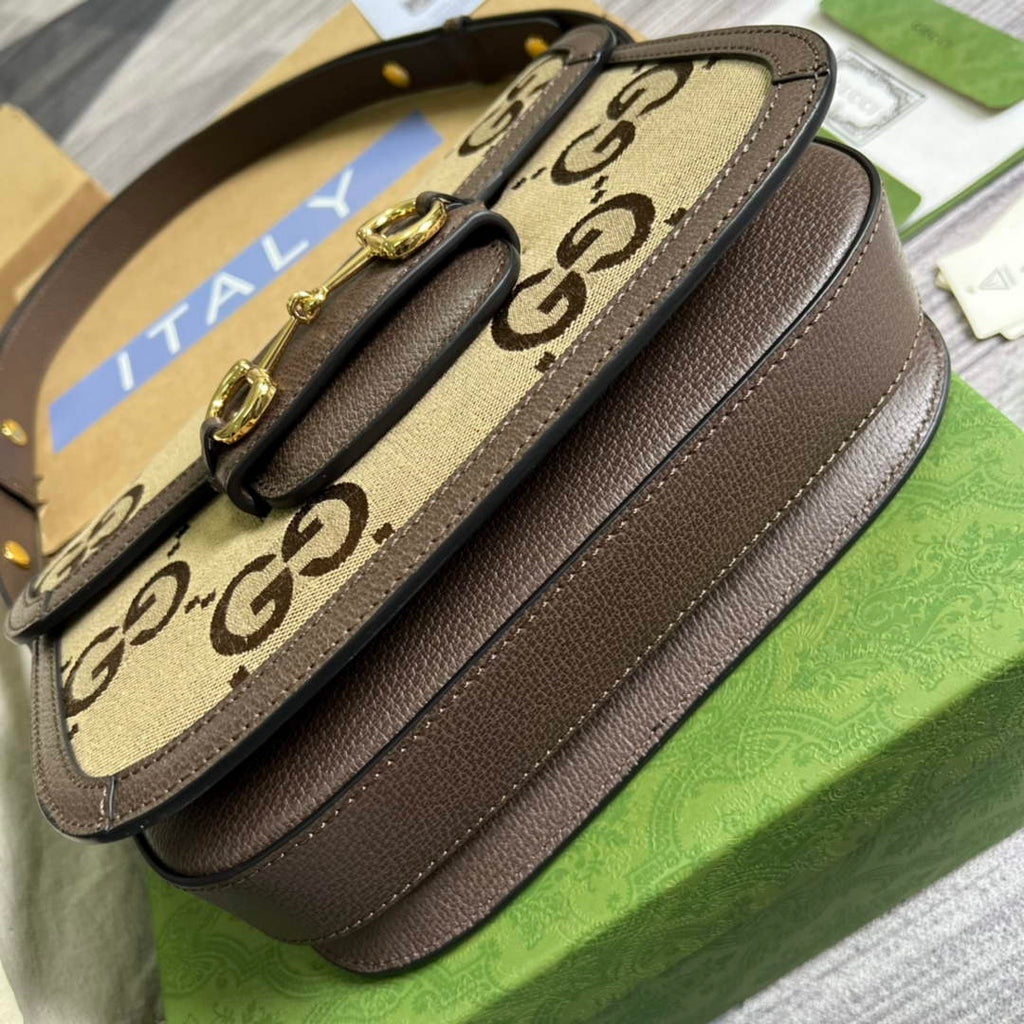 Gucci 602204 Horsebit 1955 shoulder bag brown with brown leather