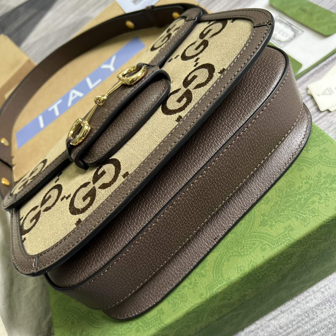 Gucci 602204 Horsebit 1955 shoulder bag brown with brown leather