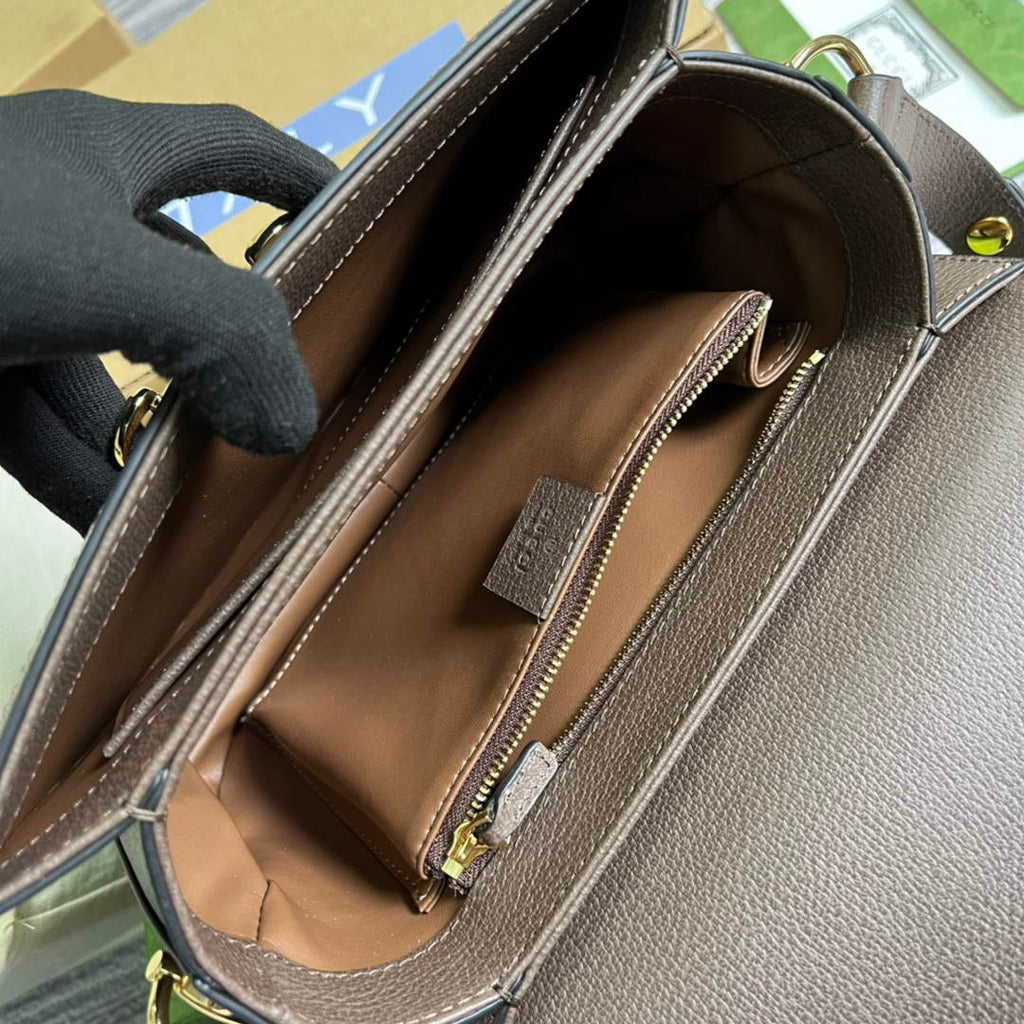 Gucci 602204 Horsebit 1955 shoulder bag brown with brown leather
