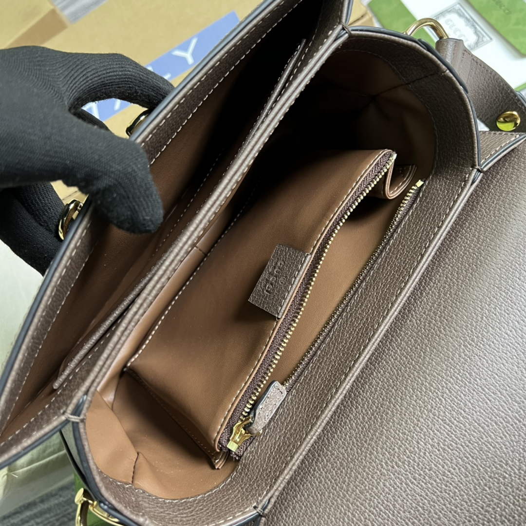 Gucci 602204 Horsebit 1955 shoulder bag brown with brown leather