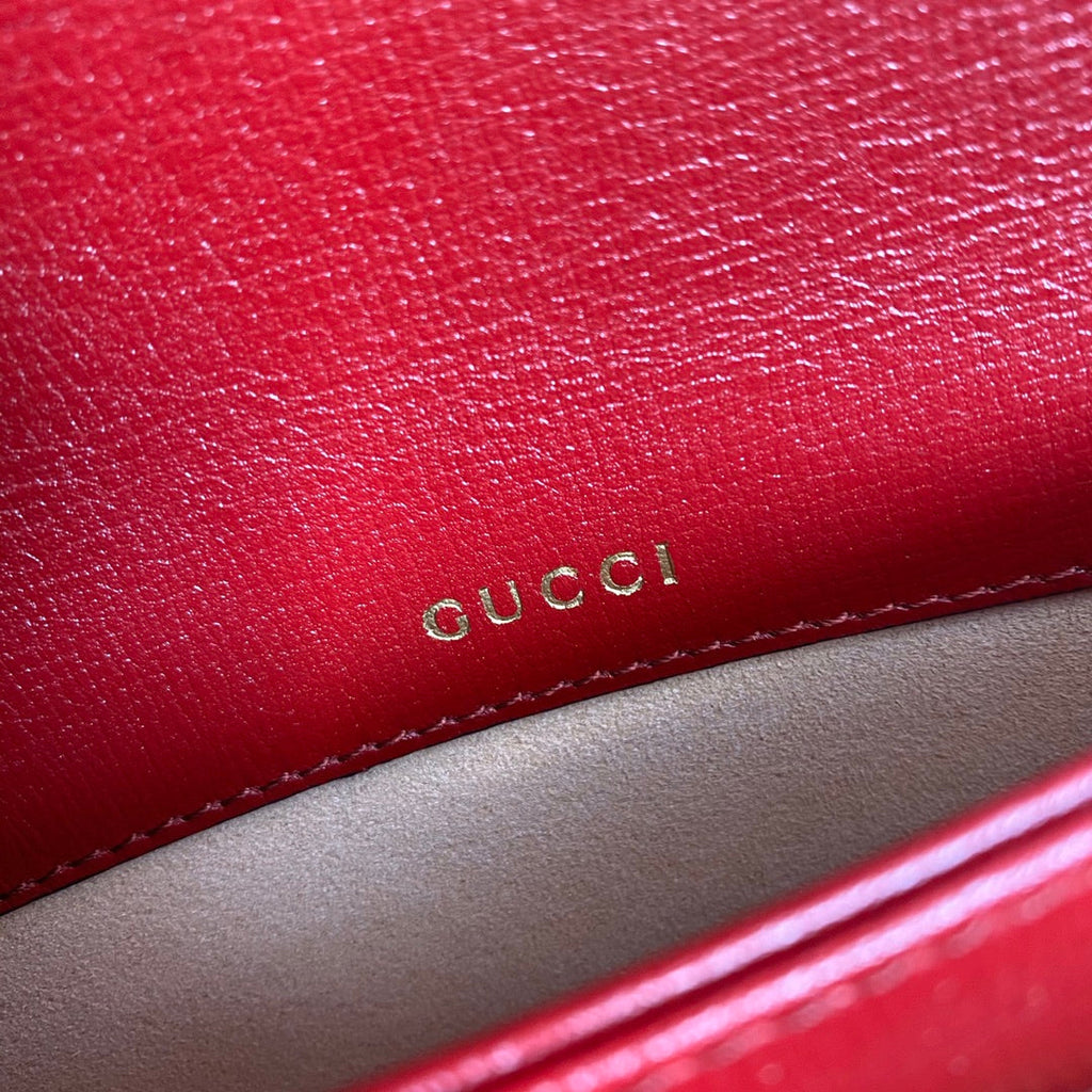 Gucci 602204 Horsebit 1955 shoulder bag Red leather