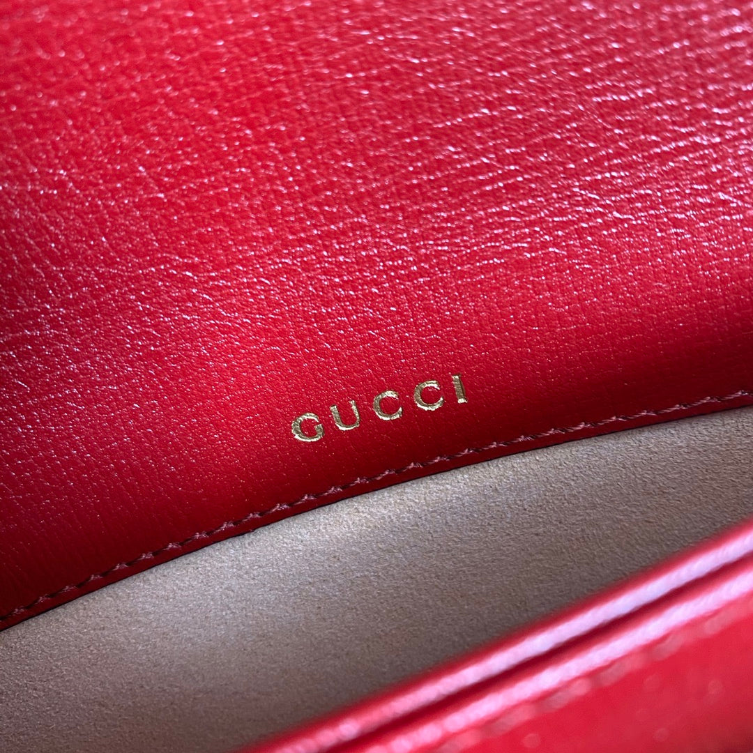 Gucci 602204 Horsebit 1955 shoulder bag Red leather