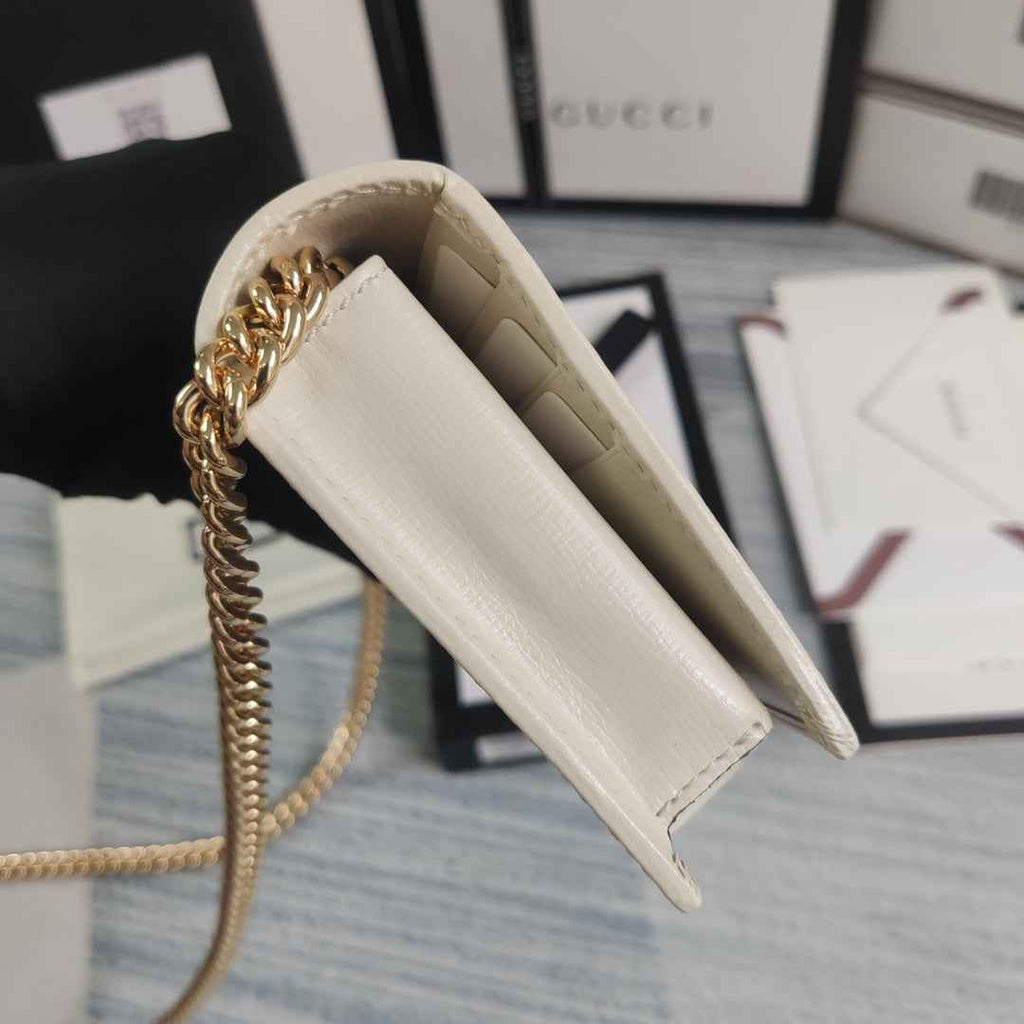 Gucci ‎621892 Horsebit 1955 wallet with chain Beige GG Supreme canvas