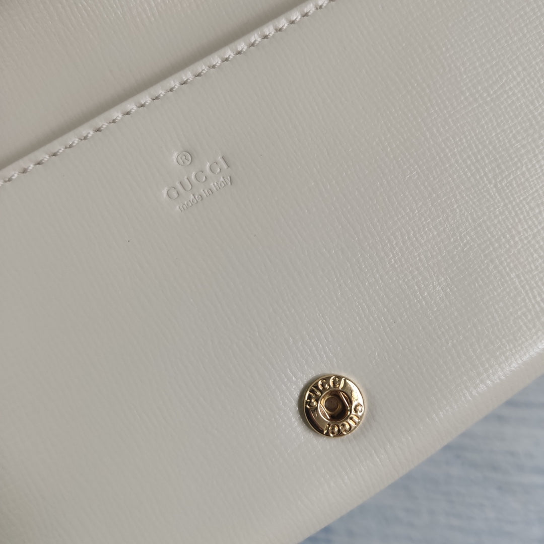 Gucci ‎621892 Horsebit 1955 wallet with chain Beige GG Supreme canvas