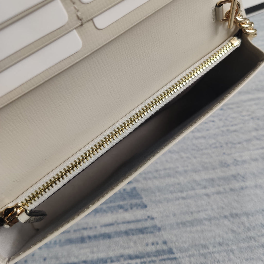 Gucci ‎621892 Horsebit 1955 wallet with chain Beige GG Supreme canvas