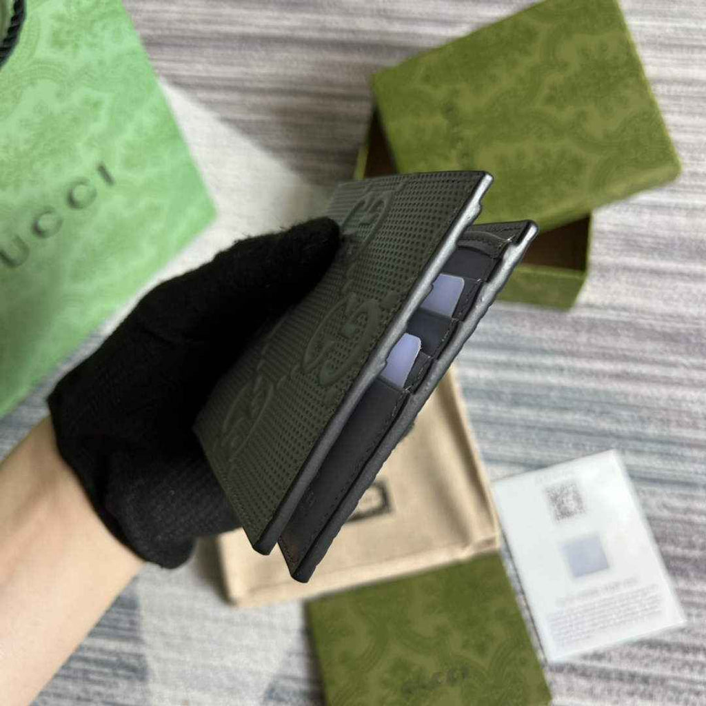 ‎Gucci ‎625559 GG embossed bi-fold wallet Gray