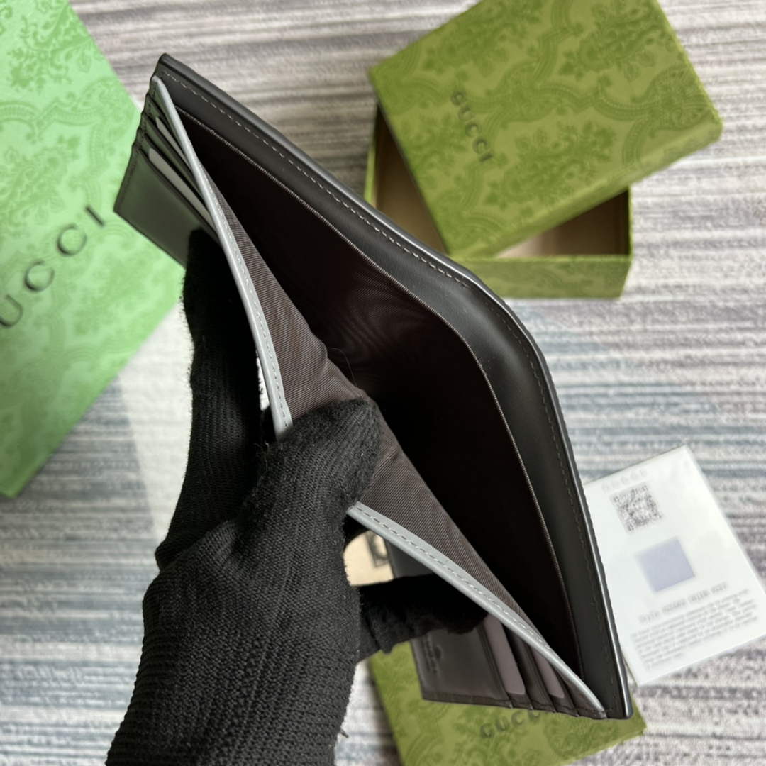 ‎Gucci ‎625559 GG embossed bi-fold wallet Gray