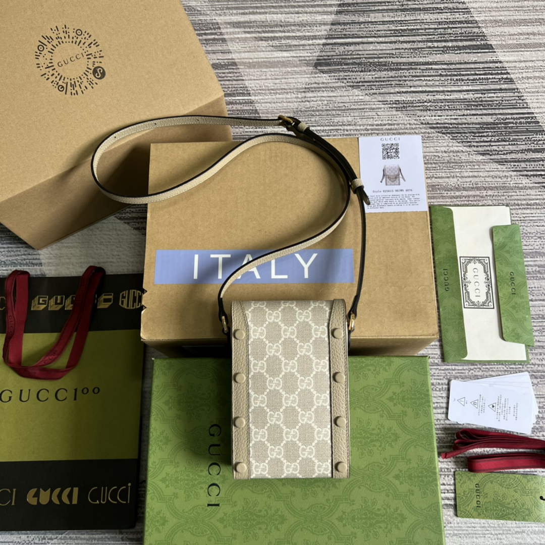 Gucci ‎‎625615 Horsebit 1955 mini bag beige GG Supreme