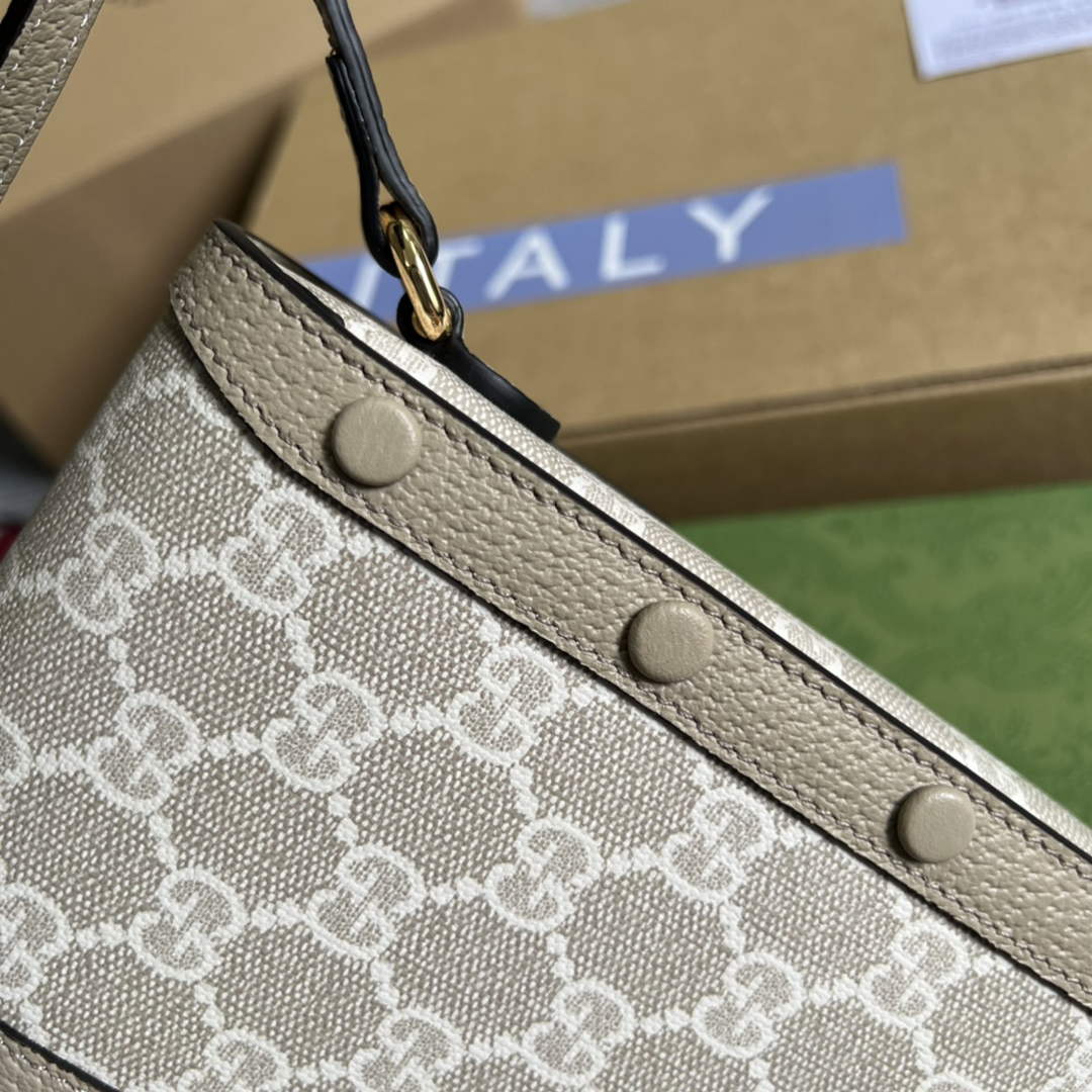 Gucci ‎‎625615 Horsebit 1955 mini bag beige GG Supreme