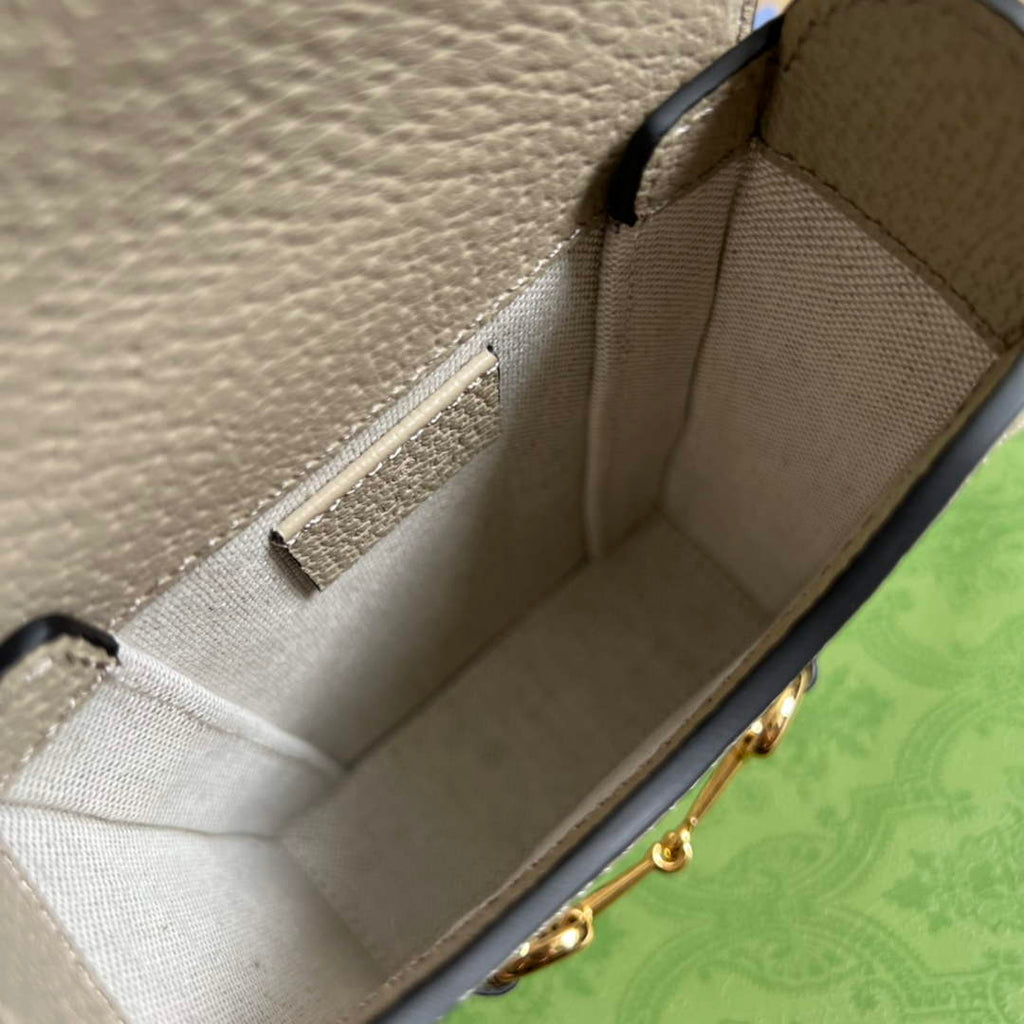 Gucci ‎‎625615 Horsebit 1955 mini bag beige GG Supreme