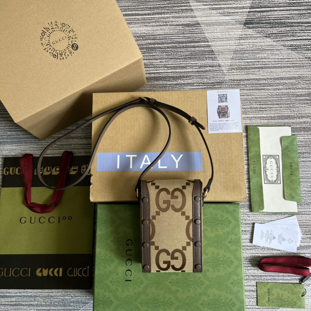 Gucci ‎‎625615 Jumbo GG mini bag Camel jumbo GG
