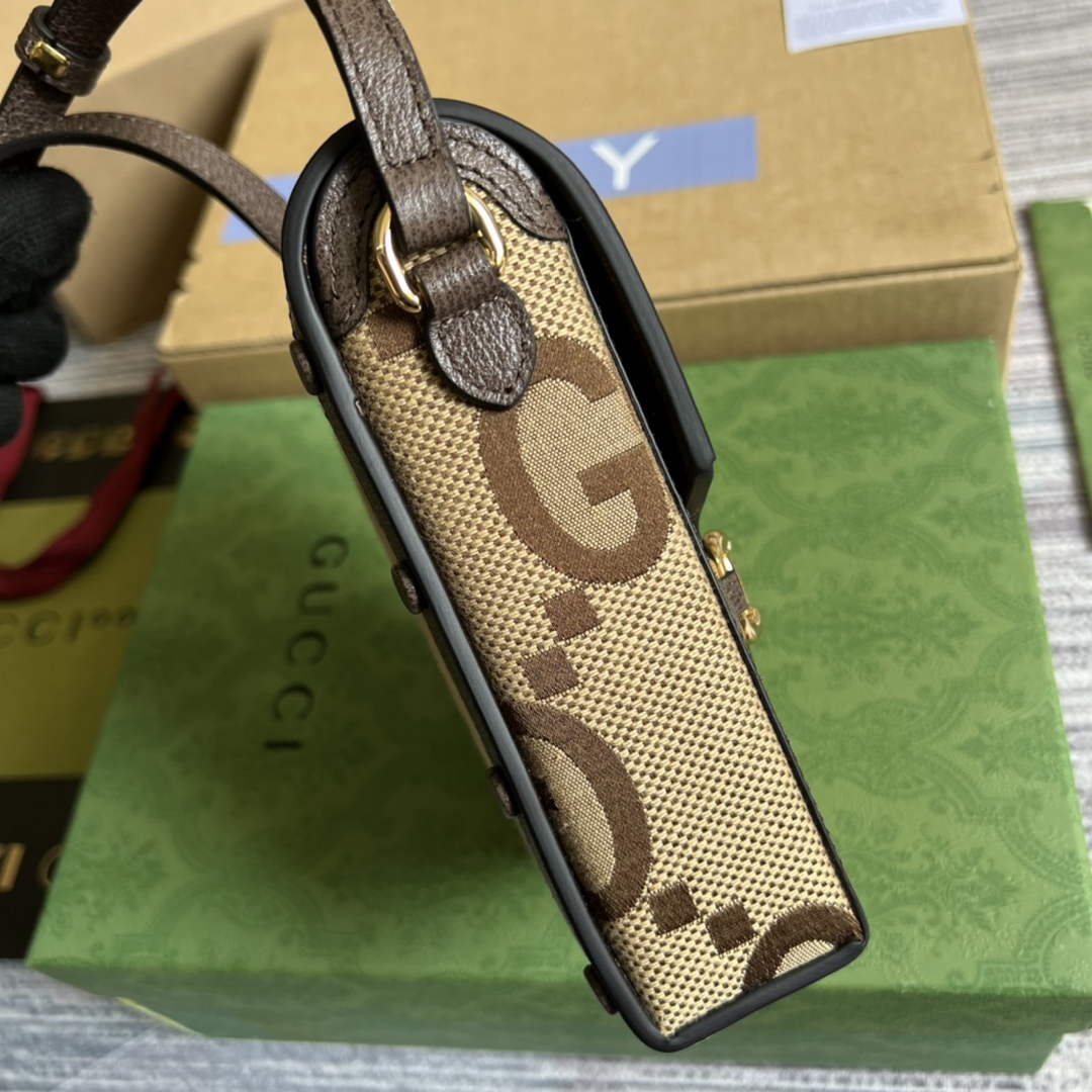 Gucci ‎‎625615 Jumbo GG mini bag Camel jumbo GG
